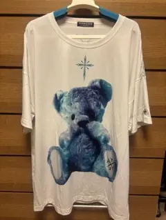 TRAVAS TOKYO くま 半袖Tシャツ 白×青のサムネイル
