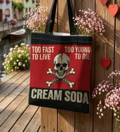 CREAM SODA トートバッグ スカル柄 - メルカリ