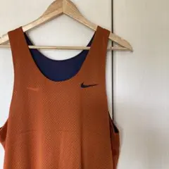 90's 銀タグ リバーシブル NIKE ナイキ 刺繍ロゴ タンクトップ