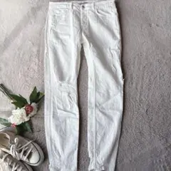 ザラ(XL)ZARA/ダメージデニムパンツ/クラッシュ/ジーンズ/ジーパン