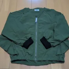 BREEZE ジップアップジャケット サイズ130 オリーブグリーン