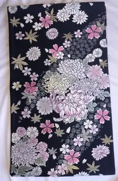 岡重 くるり 名古屋帯 唐草模様 黒系 - メルカリ