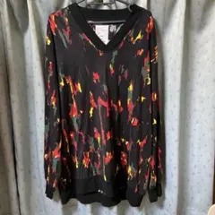 SHAREEFシャリーフ　長袖 カットソー Tシャツ ペイント Vネック　日本製のサムネイル