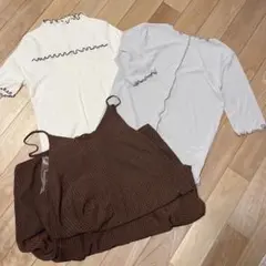 tera チェックワンピース 五分丈 カットソー