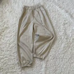 AUNT MARIE'S アントマリーズ ベージュ ワークパンツ ゴムウエスト