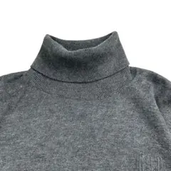 GAP ニット　タートルネック　ロゴ刺繍　グレー　XS