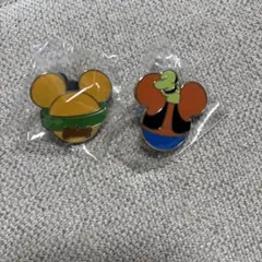 グーフィー、プルート　ピンバッジ 2個セット