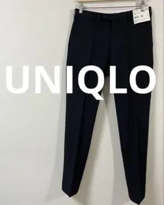 ユニクロ　感動パンツ　ウールライク　ウエスト79cm　ネイビー　新品未使用品