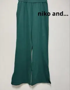 【niko and...】グリーン 緑パンツ ニコアンド　レディースL