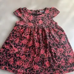 黒と赤の花柄♯おしゃれ♯ノースリーブワンピース