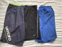 メンズ スポーツハーフパンツ3着セット ナイキ アンブロ NIKE umbroのサムネイル