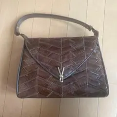 ブラウンレザーショルダーバッグ