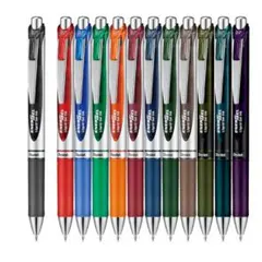 ぺんてる ボールペン ゲルインキ エナージェル ノック式 0.7mm 12色