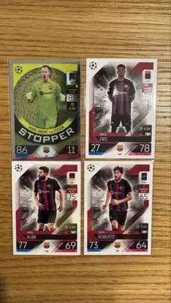 Topps Match Attax FCバルセロナ 4枚セット