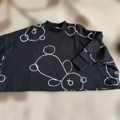 frankygrow クマ柄 Tシャツ M 黒