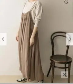 アーバンリサーチ　ギャザー　キャミ　ロング　ワンピース　モカ