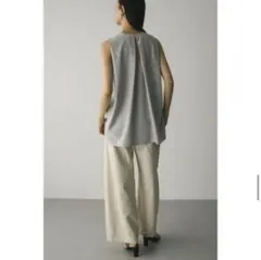 STYLEMIXERノースリーブ バックプリーツ ブラウス グレー