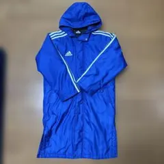 adidas ブルーベンチコート 裏ボア、フード付き　140センチ