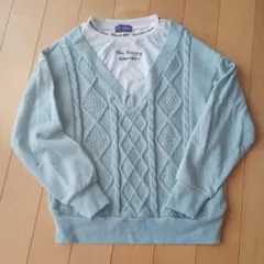 【未使用】BLING GIRLS 長袖カットソー 150cm ミントグリーン