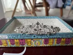 シルバー 花と葉 モチーフ ティアラ