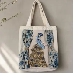 アンティーク 更紗 ビクトリアンドレス 刺繍 トートバッグ - メルカリ