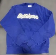 Champion リバースウィーブ スウェット 青 S 刺繍 古着 USA系