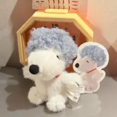 海外限定 スヌーピー グレーウィッグ付き マスコットぬいぐるみ