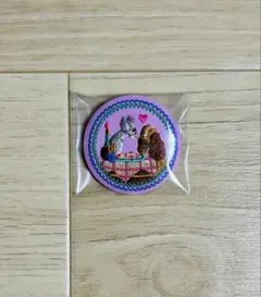 ディズニー　刺繍　缶バッジビスケット　わんわん物語