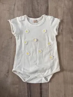 プティマイン　お花付きロンパース