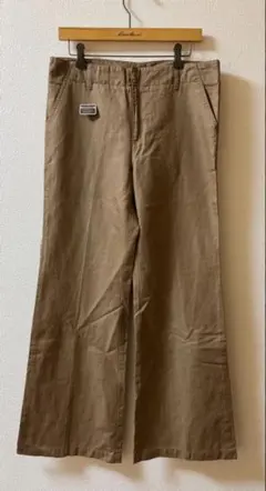 【新品未使用】00s オールドGAP リネン混　フレアパンツ　ブラウン