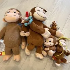 おさるのジョージ ぬいぐるみセット　キーホルダー　マスコット
