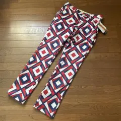 新品　LOUDMOUTH ボンディングパンツ　L 幾何学模様 ゴルフウェア