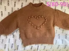 ☆petit main ハートニット トップス☆80-90
