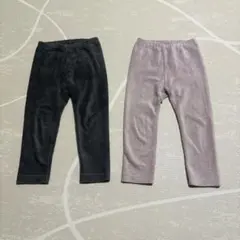 ユニクロ コーデュロイ レギンス 2点セット 男女双子 90