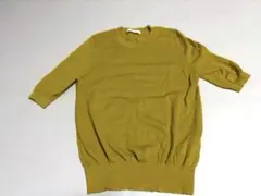 SLY イエロー系　五分袖ニット
