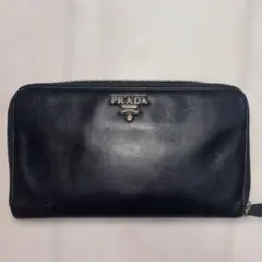 PRADA プラダ 長財布 サフィアーノメタル 1M0506 ブラック 正規品