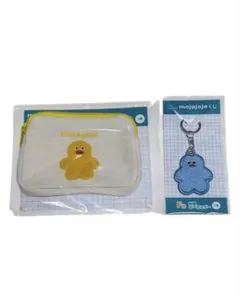 ✴︎mojojojo✴︎ ドキドキくじ　 あひるポーチ・刺繍キーホルダーセット