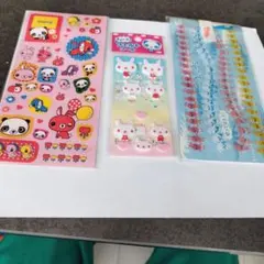 動物キャラクターシール 3シートセット