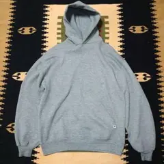 90s usa製 Russell　無地パーカー　グレー　ブランク　サイズL