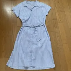 ☆未使用美品☆NATURAL BEAUTY BASICストライプシャツワンピース