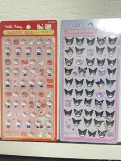【正規品】ハローキティ　クロミ　ボンボンドロップシール　ミニ 2枚セット