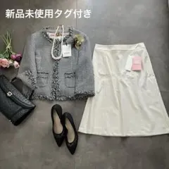 新品✨定価約3万円　綺麗系✨23区♡卒入園　フォーマル　ママスーツ　ノーカラー