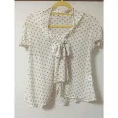 未使用ドットブラウス