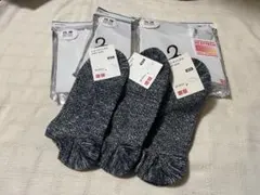 ユニクロ ヒートテック 半袖 Lサイズ 3枚セット ショートソックスおまけ付き