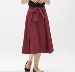 GU　ウエストリボンフレアスカート