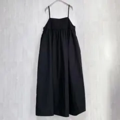 OPAQUE.CLIP　オペーク　キャミソールワンピース　キャミワンピ　黒　Mのサムネイル