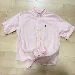 【極美品】POLO Ralph Lauren 半袖シャツ　ピンク　XS M