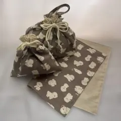 ハンドメイド お弁当袋【持ち手あり】 コップ袋　　　ランチョンマット