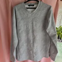 nano UNIVERSE グレー Vネックセーター Sサイズ