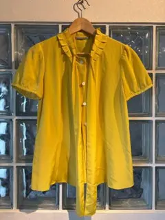 theory luxe イエロー 半袖シャツ フリル付きのサムネイル